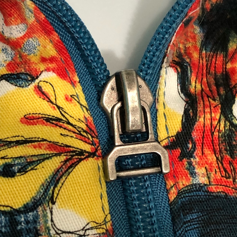 Koret City Blues Floral Zip Front Jacket Size L - Picture 6 of 8